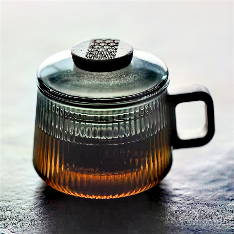 Coffee Tea Japan - 300ml Striped High Borosilicate Glass Tea