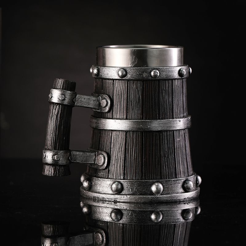 Coffee Tea Pictures - Wood Grain Beer Glass Resin Stainless