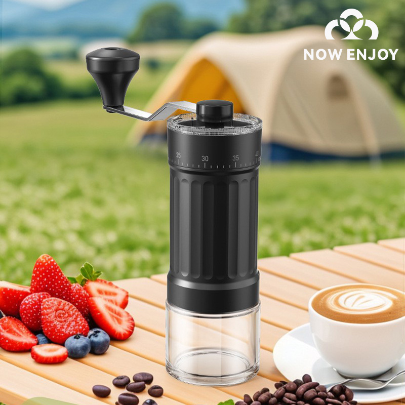 NOW ENJOY Manual Coffee Grinde - Burr Hand Grinder recension och pris