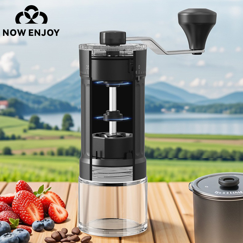 NOW ENJOY Manual Coffee Grinde - Burr Hand Grinder recension och pris