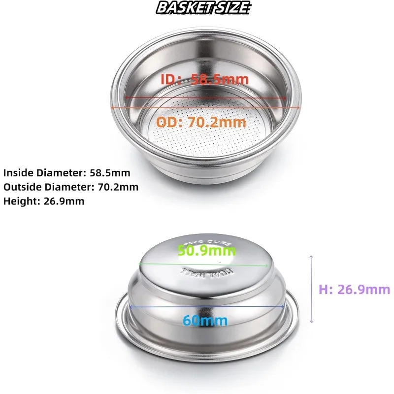 High Quality 2pcs 58mm Dual Wa - Coffee And Tea Filter recension och pris