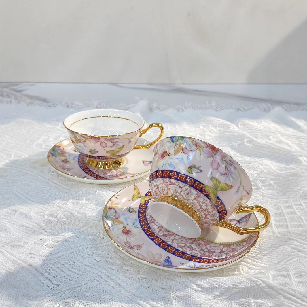 Classical Porcelain Cup&saucer - Water Tea And Coffee recension och pris
