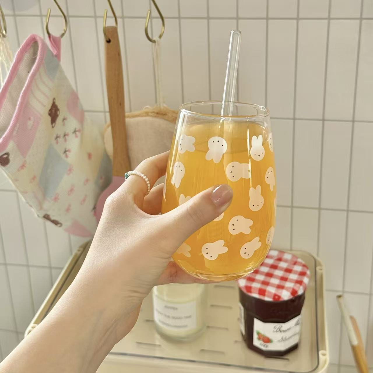 Cute Miffy Rabbit Printed Glas - Coffee Tea Cups recension och pris