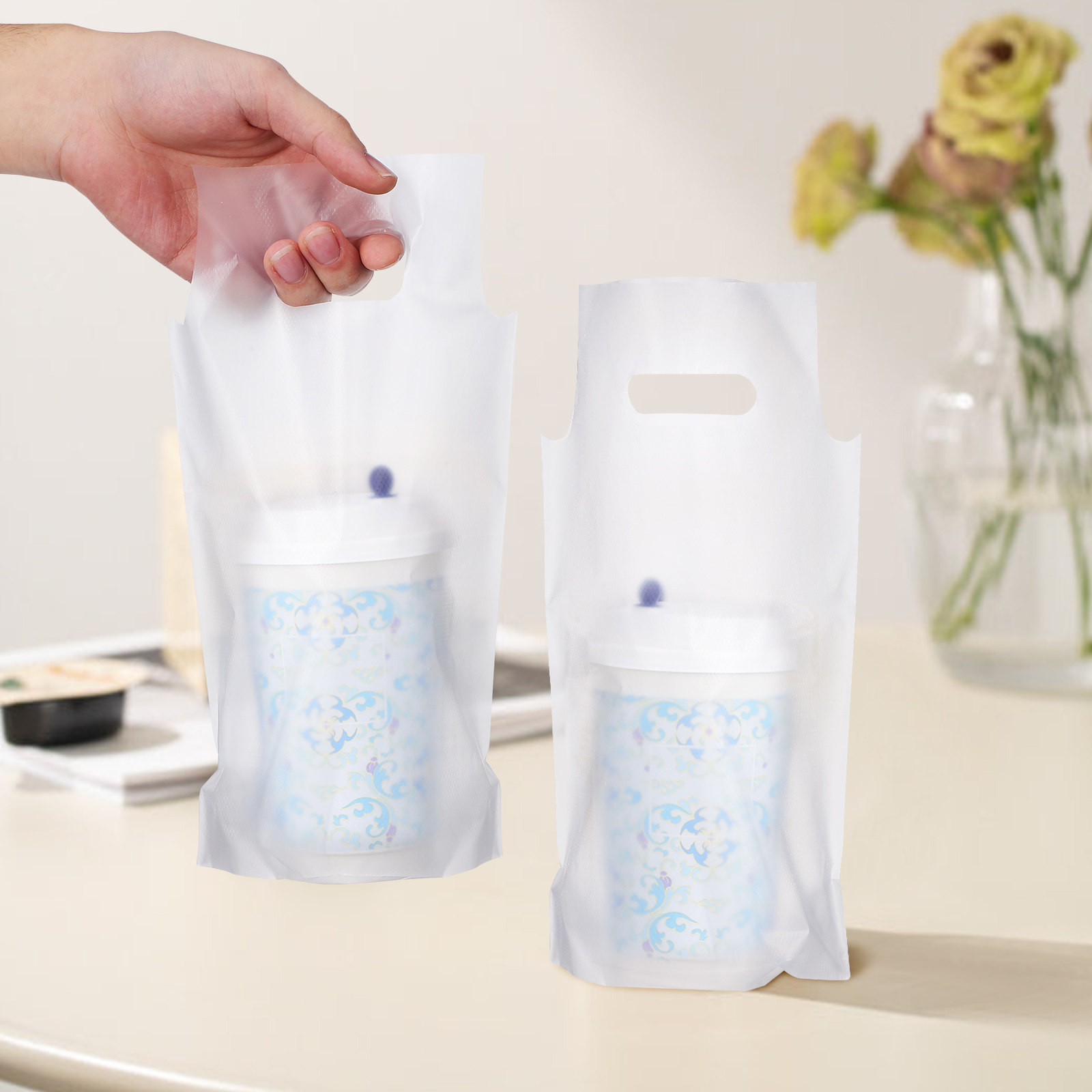 500Pcs Beverage Bags Handle Tr - Coffee Tea Cups recension och pris