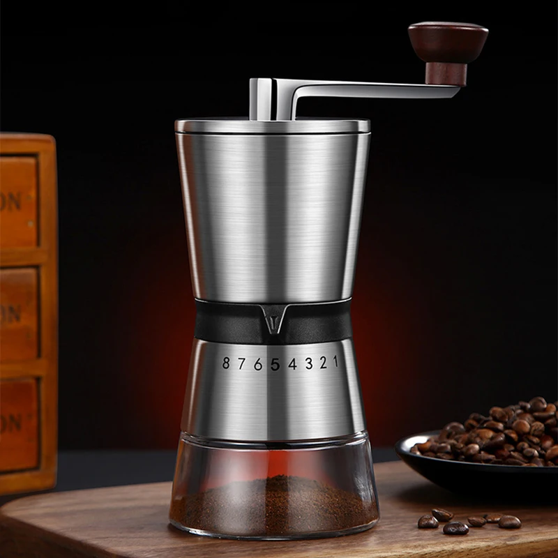 8 Adjustable Manual Coffee Gri - Burr Hand Grinder recension och pris
