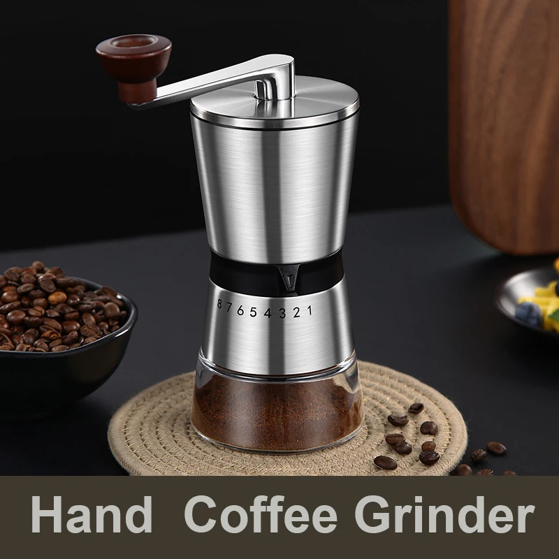 8 Adjustable Manual Coffee Gri - Burr Hand Grinder recension och pris