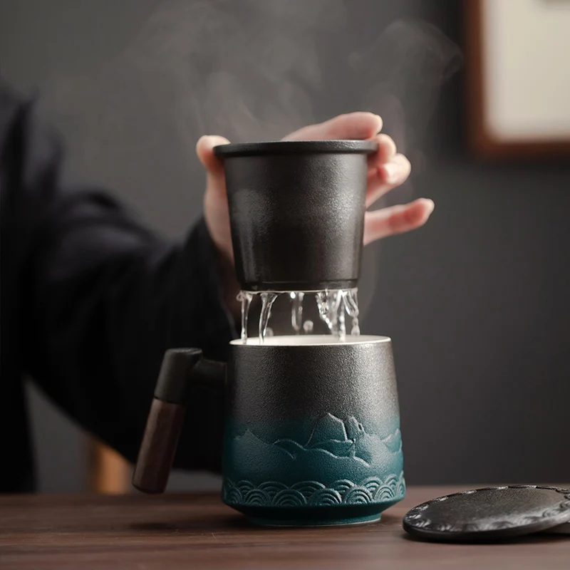 Ceramic Strainer Tea Cup Mug w - Coffee Tea Japan recension och pris