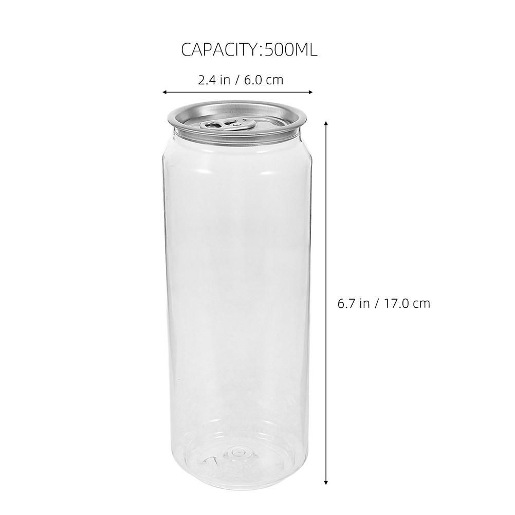 5pcs Transparent Beverage Cans - Water Tea And Coffee recension och pris