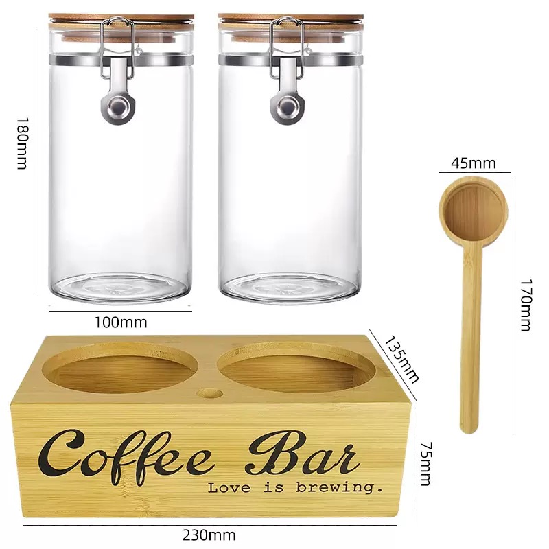 Coffee Storage Jars 2 Pack wit - Coffee Tea Jars recension och pris