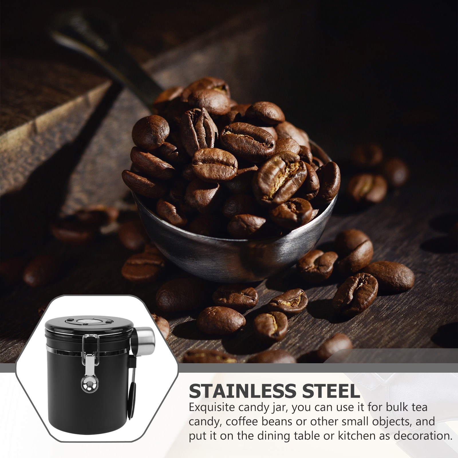 1Pcs Coffee Bean Sealed Jar St - Coffee Tea Jars recension och pris
