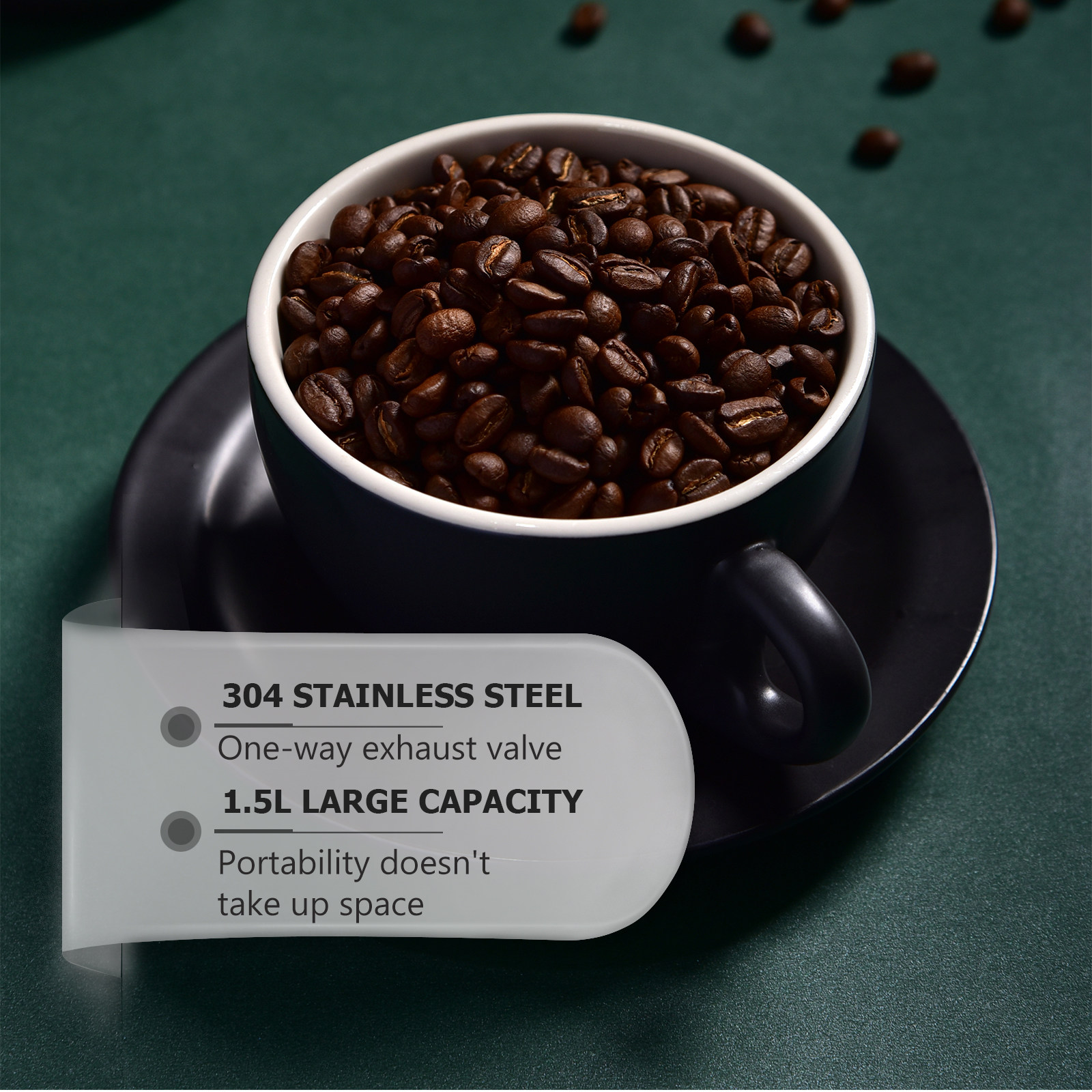 1Pcs Coffee Bean Sealed Jar St - Coffee Tea Jars recension och pris