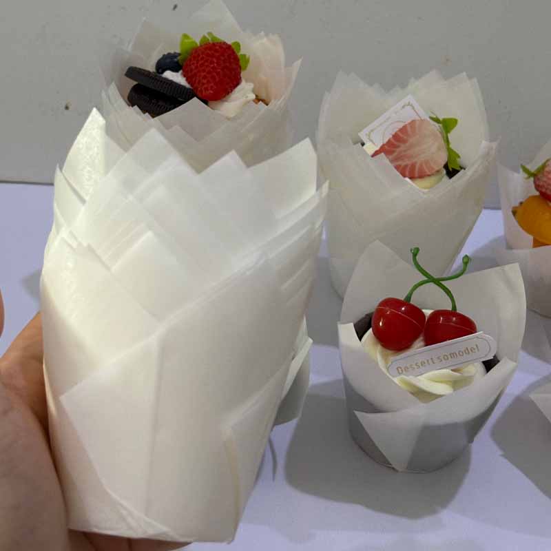 50Pcs/100Pcs/200Pcs Tulip Cake - Mug Tea Coffee recension och pris