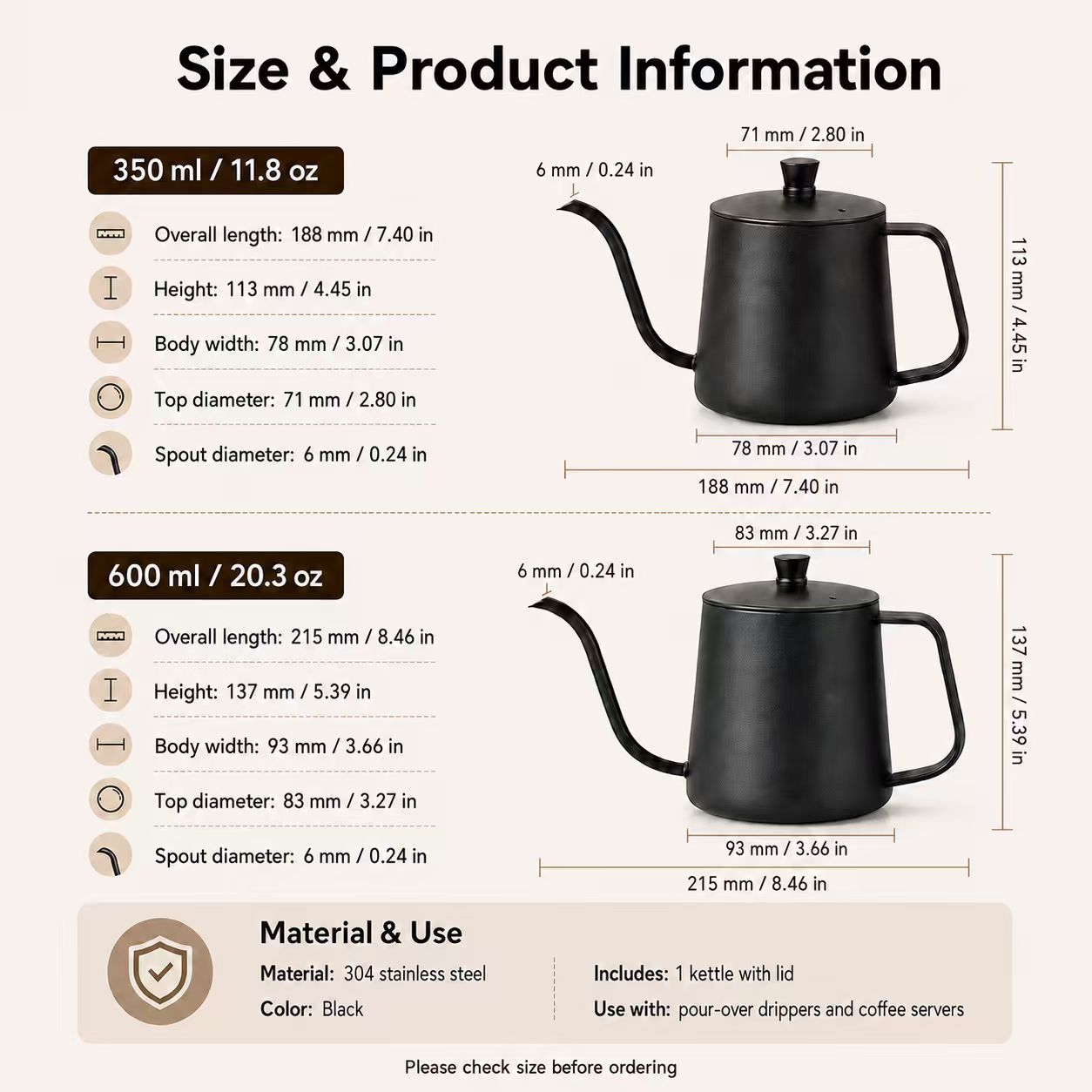304 Stainless Steel Coffee Pot - Coffee Tea Jars recension och pris