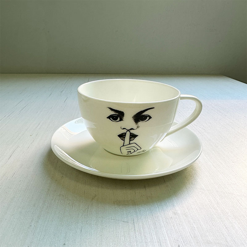 Ceramic Cup Hand Drawn Charact - Coffee Tea Images recension och pris