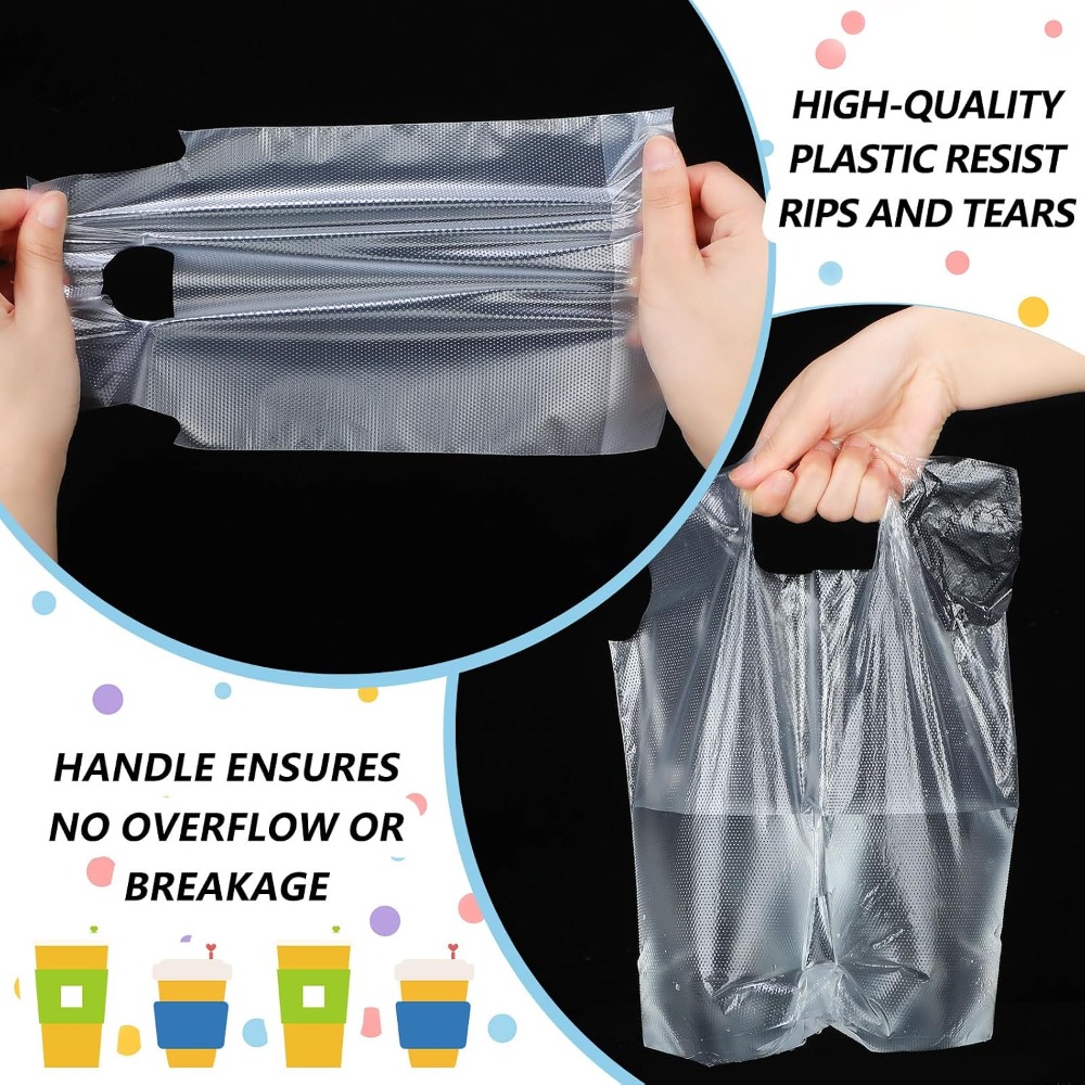 200 Clear Plastic Cup Carrier  - Coffee Tea Images recension och pris