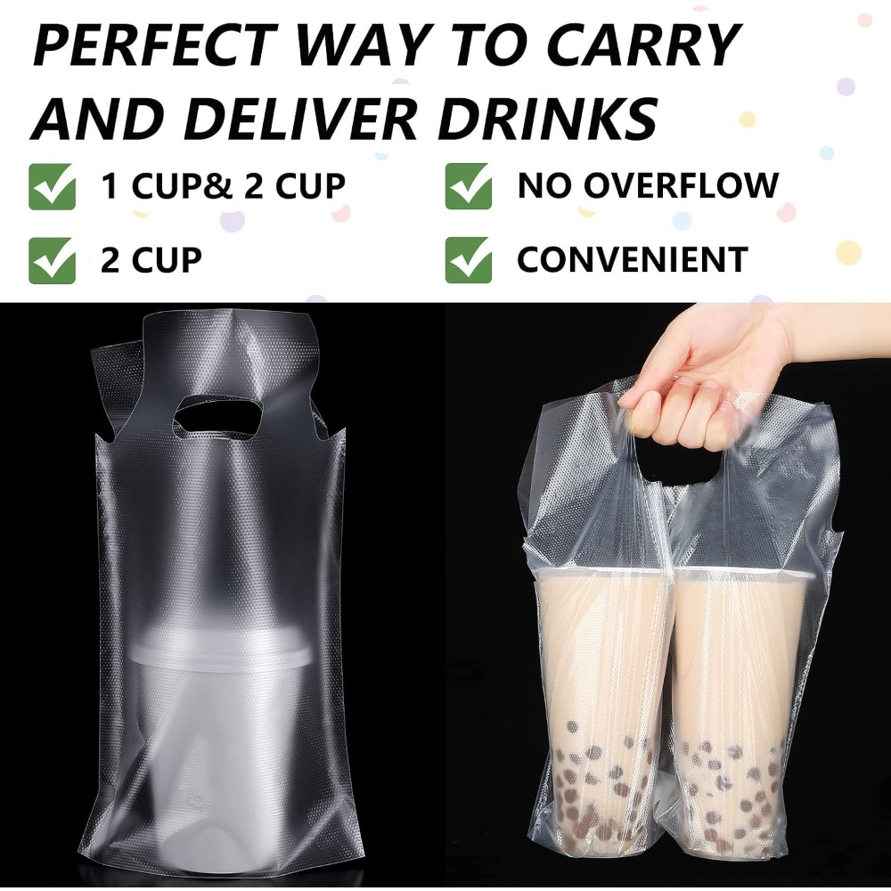 200 Clear Plastic Cup Carrier  - Coffee Tea Images recension och pris