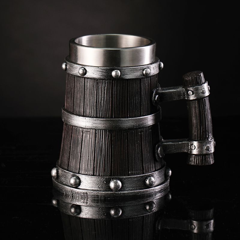 Wood Grain Beer Glass Resin St - Coffee Tea Pictures recension och pris
