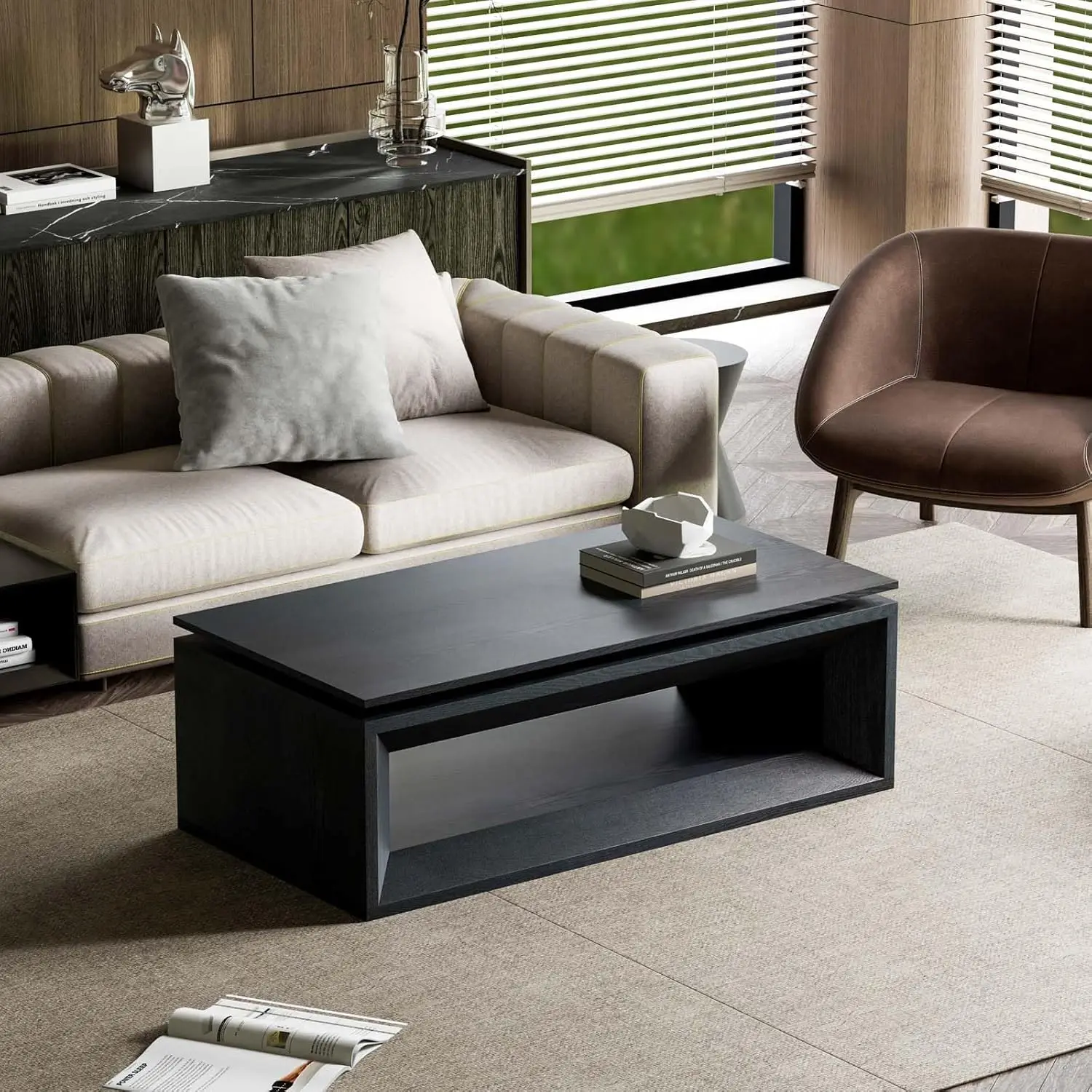 43.3'' Rectangle Lift Top Coff - Coffee Or Tea Please recension och pris