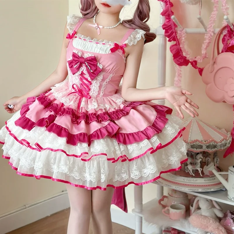 Pink Sweet Lolita JSK Dress Ka - Coffee Tea Weight Loss recension och pris