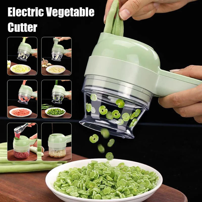 4 IN 1 Electric Vegetable Cutt - Burr Hand Grinder recension och pris
