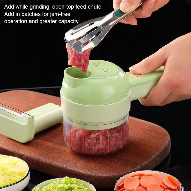 4 IN 1 Electric Vegetable Cutt - Burr Hand Grinder recension och pris